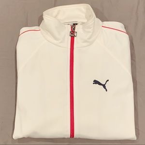 MEN’s PUMA track jacket - white, black and red